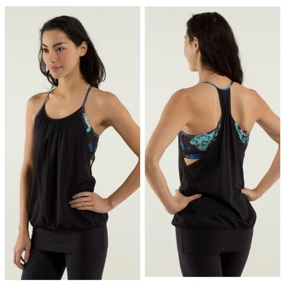 lululemon - ルルレモン 2点セットNo Limits Tank ブラ付タンク4 ショップ袋付 lululemon athletica | Tops | Lululemon No Limits 2in Sports